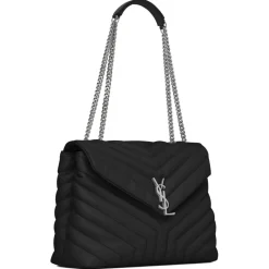 Yves Saint Laurent - Loulou Medium in Quilted Leather - Black Nickel - Saint Laurent Exclusive Collection - Avvenice^ Bags