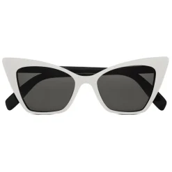 Yves Saint Laurent Eyewear Yves Saint Laurent - New Wave SL 244 Victorie Sunglasses with Triangular Frame - Ivory - Saint Laurent Eyewear - Avvenice
