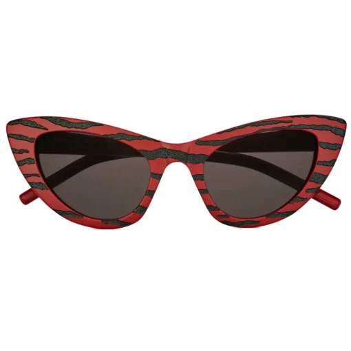 Yves Saint Laurent Eyewear Yves Saint Laurent - New Wave SL 213 Lily Sunglasses with Triangular Frame - Tiger Red Legion - Saint Laurent Eyewear - Avvenice