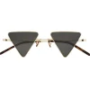 Yves Saint Laurent Eyewear Yves Saint Laurent - New Wave SL 300 Triangular Sunglasses - Gold - Saint Laurent Eyewear - Avvenice