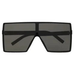 Yves Saint Laurent Eyewear Yves Saint Laurent - New Wave 183 Betty Black Sunglasses in Acetate and Gray Lenses - Sunglasses - Saint Laurent Eyewear - Avvenice