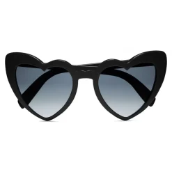 Yves Saint Laurent Eyewear Yves Saint Laurent - New Wave 181 Leulou Heart Sunglasses with Bright Black Motif - Sunglasses - - Avvenice^ Sunglasses & Eyewear