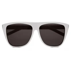 Yves Saint Laurent Eyewear Yves Saint Laurent - New Wave SL 1/F Sunglasses with Square Wellington Frame - White Stonewash - Saint Laurent Eyewear - Avvenice