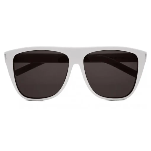 Yves Saint Laurent Eyewear Yves Saint Laurent - New Wave SL 1/F Sunglasses with Square Wellington Frame - White Stonewash - Saint Laurent Eyewear - Avvenice
