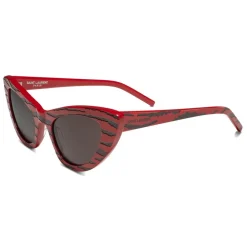Yves Saint Laurent Eyewear Yves Saint Laurent - New Wave SL 213 Lily Sunglasses with Triangular Frame - Tiger Red Legion - Saint Laurent Eyewear - Avvenice