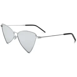 Yves Saint Laurent Eyewear Yves Saint Laurent - New Wave SL 303 Triangular Jerry Sunglasses - Oxidized Silver - Saint Laurent Eyewear - Avvenice