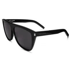 Yves Saint Laurent Eyewear Yves Saint Laurent - New Wave SL 1/F Stars Square Sunglasses Wellington Full Crystals - Black - Saint Laurent Eyewear - Avvenice
