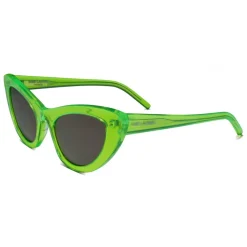 Yves Saint Laurent Eyewear Yves Saint Laurent - New Wave SL 213 Lily Sunglasses with Triangular Frame - Transparent Green - Saint Laurent Eyewear - Avvenice^ Sunglasses & Eyewear