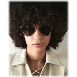 Yves Saint Laurent Eyewear Yves Saint Laurent - New Wave SL 303 Triangular Jerry Sunglasses - Silver - Saint Laurent Eyewear - Avvenice^ Sunglasses & Eyewear