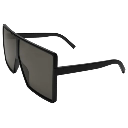 Yves Saint Laurent Eyewear Yves Saint Laurent - New Wave 183 Betty Black Sunglasses in Acetate and Gray Lenses - Sunglasses - Saint Laurent Eyewear - Avvenice