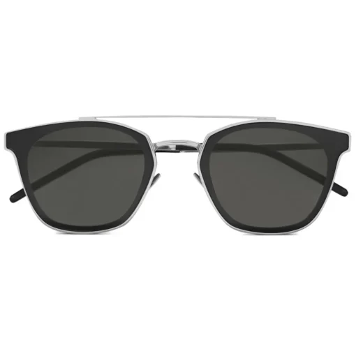 Yves Saint Laurent Eyewear Yves Saint Laurent - Round Metal SL 28 Sunglasses - Silver - Sunglasses - Saint Laurent Eyewear - Avvenice