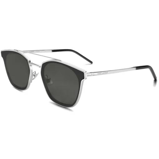Yves Saint Laurent Eyewear Yves Saint Laurent - Round Metal SL 28 Sunglasses - Silver - Sunglasses - Saint Laurent Eyewear - Avvenice