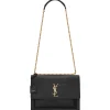 Yves Saint Laurent - Sunset Large in Crocodile-Embossed Leather - Black - Saint Laurent Exclusive Collection - Avvenice^ Bags