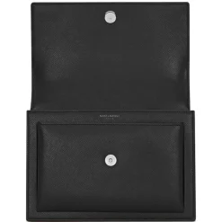 Yves Saint Laurent - Sunset Medium in Coated-Bark Leather - Black - Saint Laurent Exclusive Collection - Avvenice^ Bags