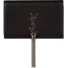 Yves Saint Laurent Vintage - Kate Leather Wallet on Chain - Black Silver - Leather Wallet - Luxury High Quality - Avvenice^ Vintage Bags