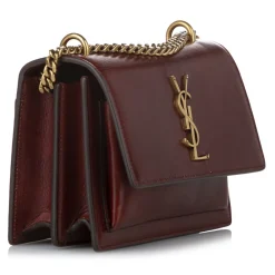 Yves Saint Laurent Vintage - Sunset Leather Crossbody Bag - Red Bordeaux - Leather Handbag - Luxury High Quality - Avvenice^ Vintage Bags