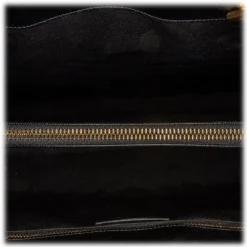 Yves Saint Laurent Vintage - Chevron Monogram Shopper Leather Tote Bag - Black - Leather Handbag - Luxury High Quality - Avvenice^ Vintage Bags