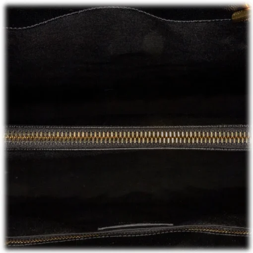 Yves Saint Laurent Vintage - Chevron Monogram Shopper Leather Tote Bag - Black - Leather Handbag - Luxury High Quality - Avvenice^ Vintage Bags