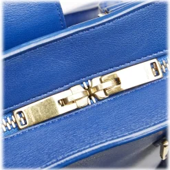 Yves Saint Laurent Vintage - Monogram Cabas Leather Satchel - Blue - Leather Handbag - Luxury High Quality - Avvenice^ Vintage Bags