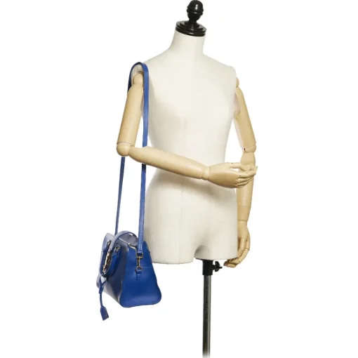 Yves Saint Laurent Vintage - Monogram Cabas Leather Satchel - Blue - Leather Handbag - Luxury High Quality - Avvenice^ Vintage Bags