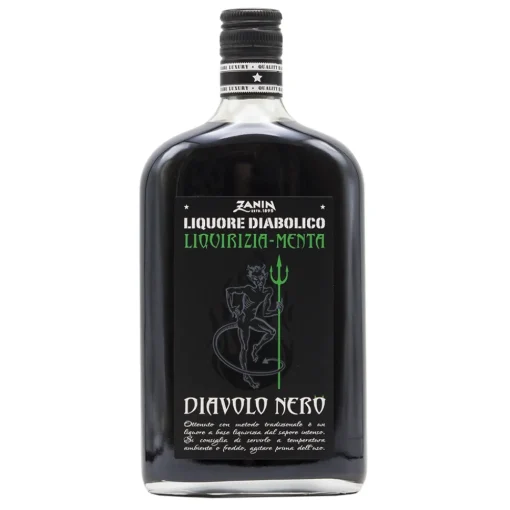 Distilleria Zanin 1895 Zanin 1895 - Diavolo Nero Menta Liqueur - Black Devil Mint - Made in Italy - 25 % vol. - Spirit of Excellence - Avvenice