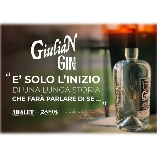 Distilleria Zanin 1895 Zanin 1895 - GiuliaN Gin - Distilled - Adalet Unconventional Groove - Fabrizio Corona Official - Italian Original Botanical Gin - Avvenice
