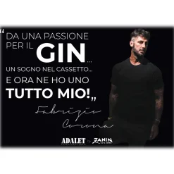 Distilleria Zanin 1895 Zanin 1895 - GiuliaN Gin - Distilled - Adalet Unconventional Groove - Fabrizio Corona Official - Italian Original Botanical Gin - Avvenice
