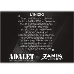 Distilleria Zanin 1895 Zanin 1895 - GiuliaN Gin - Distilled - Adalet Unconventional Groove - Fabrizio Corona Official - Italian Original Botanical Gin - Avvenice
