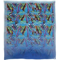 813 - Annalisa Giuntini Scarves-- Silk Scarf with Colored Leaves - Scarves and Foulard - Scarf of High Quality Luxury - Avvenice