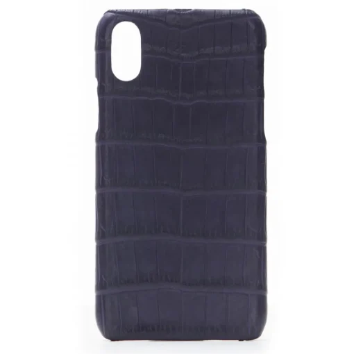 2 ME Style Case-- Case Croco Dark Violet - iPhone XR - Crocodile Leather Cover - Avvenice