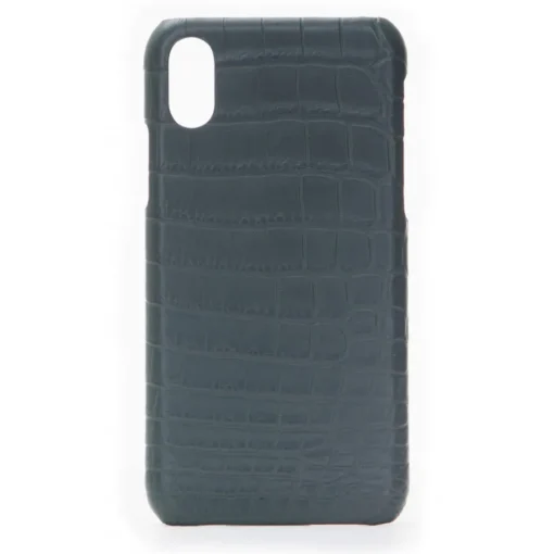 2 ME Style Case-- Case Croco Vert Bouteille- iPhone XR - Crocodile Leather Cover - Avvenice