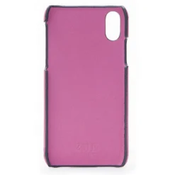 2 ME Style Case-- Case Fingers Leather Fucsia / Croco Purple - iPhone X / XS - Crocodile Leather Cover - Avvenice