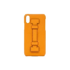 2 ME Style Case-- Case Fingers Leather Orange - iPhone XS Max - Leather Cover - Avvenice