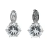 Ab Ove Earrings-- Earrings in Silver with Rock Crystal Stone ct 20 - Iris Collection - Handcrafted Earrings - High Quality Luxury - Avvenice