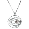 Ab Ove Necklaces-- Pendant in Silver with Baroque River Pearl - Kinetic Collection - Handcrafted Necklace - High Quality Luxury - Avvenice