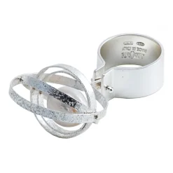Ab Ove Rings-- Ring in Silver with River Baroque Pearl - Kinetic Collection - Handcrafted Ring - High Quality Luxury - Avvenice