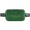 Aleksandra Badura Bags-- Camera Belt Bag - Crocodile & Calfskin Belt Bag - Green - Luxury High Quality Leather Bag - Avvenice