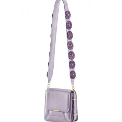 Aleksandra Badura Bags-- Candy Bag - Crocodile & Calfskin Shoulder Bag - Violet - Luxury High Quality Leather Bag - Avvenice