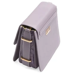 Aleksandra Badura Bags-- Candy Bag - Crocodile & Calfskin Shoulder Bag - Violet - Luxury High Quality Leather Bag - Avvenice