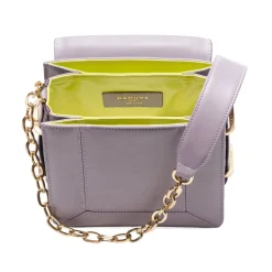 Aleksandra Badura Bags-- Candy Bag - Crocodile & Calfskin Shoulder Bag - Violet - Luxury High Quality Leather Bag - Avvenice