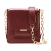 Aleksandra Badura Bags-- Candy Bag - Calfskin Shoulder Bag - Marsala - Luxury High Quality Leather Bag - Avvenice