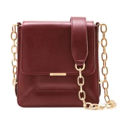 Aleksandra Badura Bags-- Candy Bag - Calfskin Shoulder Bag - Marsala - Luxury High Quality Leather Bag - Avvenice