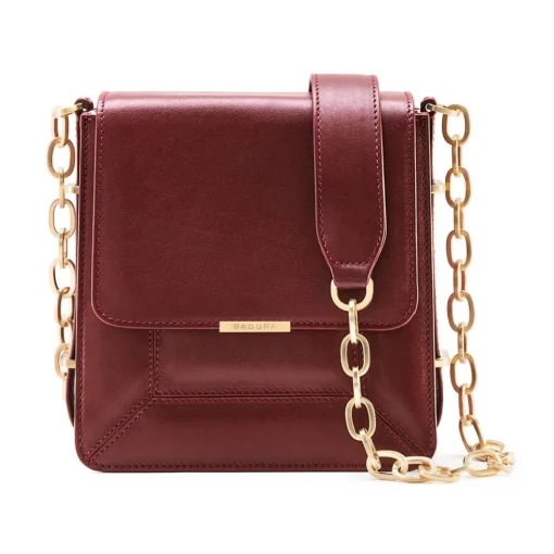 Aleksandra Badura Bags-- Candy Bag - Calfskin Shoulder Bag - Marsala - Luxury High Quality Leather Bag - Avvenice