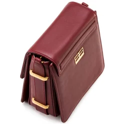 Aleksandra Badura Bags-- Candy Bag - Calfskin Shoulder Bag - Marsala - Luxury High Quality Leather Bag - Avvenice
