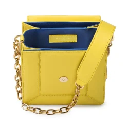 Aleksandra Badura Bags-- Candy Bag - Python & Calfskin Shoulder Bag - Yellow - Luxury High Quality Leather Bag - Avvenice