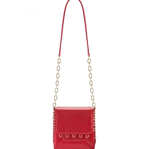Aleksandra Badura Bags-- Candy Bag - Calfskin Shoulder Bag - Red Gold - Luxury High Quality Leather Bag - Avvenice