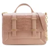 Aleksandra Badura Bags-- Candy Bag Postina - Alligator & Calfskin Shoulder Bag - Blush - Luxury High Quality Leather Bag - Avvenice