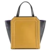 Aleksandra Badura Bags-- Clio Mini Bag - Calfskin & Goatskin Shopper Bag - Mustard & Onyx - Luxury High Quality Leather Bag - Avvenice