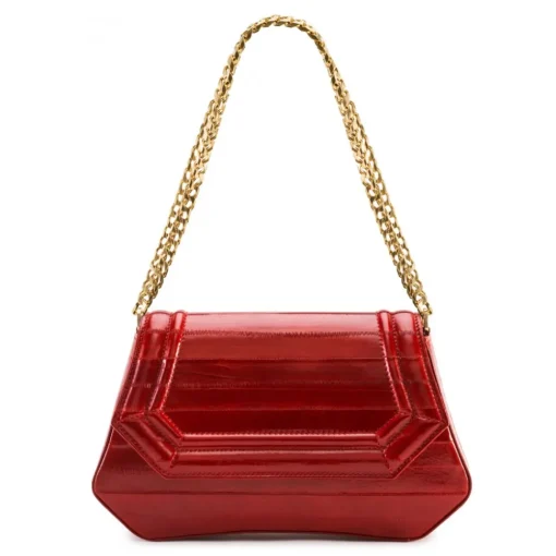 Aleksandra Badura Bags-- Etoile Bag - Eel Shoulder Bag - Red - Luxury High Quality Leather Bag - Avvenice