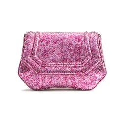 Aleksandra Badura Bags-- Etoile Mini Bag - Python Shoulder Bag - Fuchsia Iris - Luxury High Quality Leather Bag - Avvenice